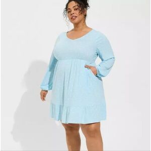 Torrid Mini Skater Dress - Blue 3X